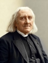 Portrait of Franz Liszt, 1811-1886, Hungarian composer, virtuoso pianist, photograph by Nadar,