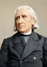 Portrait of Franz Liszt, 1811-1886, Hungarian composer, virtuoso pianist, conductor
