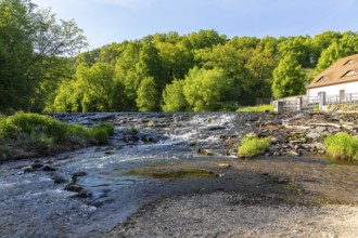 Lusatian Neisse at St. Marienthal Abbey in Ostritz, Saxony, Germany