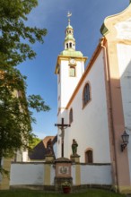 Group of figures Crucifixion at the Abbey Church, St. Marienthal Abbey on the Neisse, Ostritz,