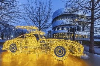 The Mercedes-Benz Museum in Stuttgart presents a journey through the automotive history of the