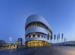 The Mercedes-Benz Museum in Stuttgart presents a journey through the automotive history of the