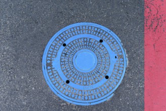 Manhole cover of the city of Cluj-Napoca, Transylvania, Romania