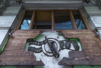 Entrance of an Irish & music pub, Cluj-Napoca, Transylvania, Romania