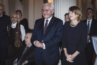 Daniel Barenboim, Frank-Walter Steinmeier and Elke Büdenbender during a speech by Kai Wegner in