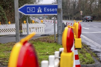 Closure of the A52 motorway, between AK Breitscheid and AS Kettwig, here the driveway in
