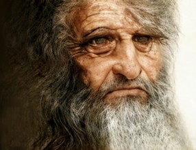 Leonardo da Vinci, 1452 - 1519, Italian painter, sculptor, architect and engineer, digitally edited