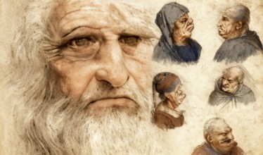 Leonardo da Vinci, 1452 - 1519, Italian painter, sculptor, architect and engineer, his painting