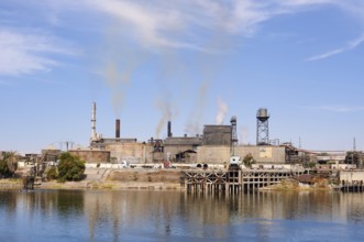 Factory on the banks of the Nile near Luxor, Egypt