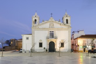 Church of Santa Maria ou da Misericordia in the evening, Praca Infante Dom Henrique, Lagos,