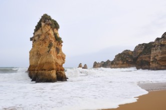 Rocks on the beach, Praia Dona Ana, Lagos, Algarve, Portugal
