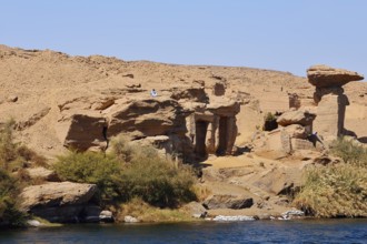 Ancient temple complex on the banks of the Nile, Egypt
