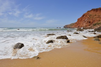 Beach and rocky coast, Carrapateira, Parque Natural do Sudoeste Alentejano e Costa Vicentina,