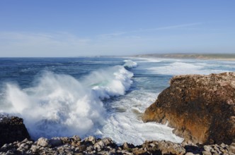Surf on the Rocky Coast, Carrapateira, Parque Natural do Sudoeste Alentejano e Costa Vicentina,