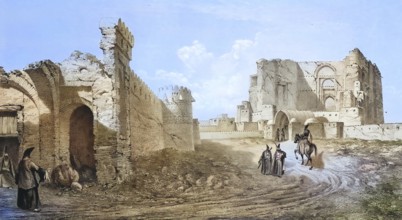 Palace of Zobeideh, palace of Zubaida Khatun, the woman of Caliph Harun al-Rashid, in Tabriz, Iran,