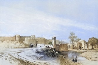 The Porte de Chimran, Porte de Shimran or Shemran-To, historical city gate in northern Tehran,