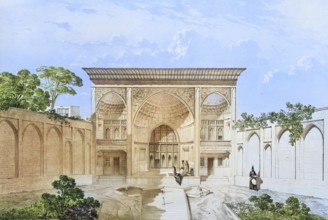 Maison de Hussein-Khan, House of Hussein Khan in Tabriz, Tabriz, historical Persian building, Iran,