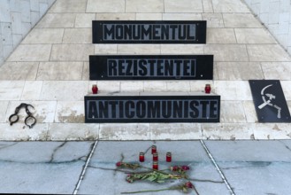 Detail of Anti Communist Resistance Monument, Cluj-Napoca, Transylvania, Romania