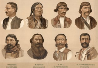 Schematic diagram, European ethnic types: Czechs, Slovaks, Poles, Little Russian, Belorussians,