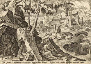 From The Disasters of The Jewish People: Lot, who is made drunk with wine by his daughters in a