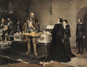 Duke Charles, King Charles IX, has his opponent Klaus Fleming open the coffin in 1598 to convince