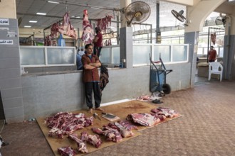 Meat market, fresh meat, Salalah, Oman