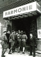 Soviet soldiers go to the Harmonie cabaret, June 1945, Berlin Germany