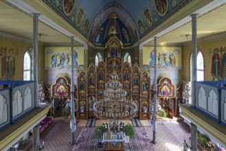 Interior seen from the gallery, former German Protestant church today Greek Catholic, Lanivka,