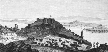 Fort San Giovanni near Sebenico or Šibenik, Croatia, Dalmatian coast, Mediterranean Sea, fortress,