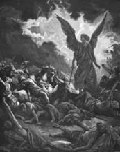 God's criminal judgment, The Angel of the Lord beats the army of the Assyrians, everything is full