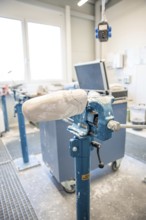 Workbench with plaster model for prosthesis production in a bright environment, medical supply