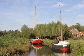 Torfschiffe, tourist attraction, Wiesmoor, German Fehnroute, East Frisia, Germany