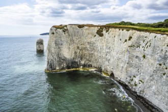 White Cliffs of Old Harry Rocks Jurassic Coast, Handfast Point, Dorset, UK