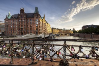 Bridges with warehouses in Hamburg's Speicherstadt, Hamburg, Germany