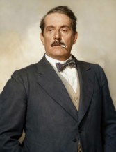 Giacomo Puccini, 1858 –1924, Italian composer, digitally edited according to a photograph