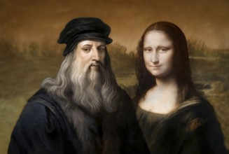 Leonardo da Vinci, 1452 - 1519, Italian painter, sculptor, architect and engineer, the painting la
