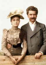 Johann and Adele Strauss at Bad Ischl, 1895, by Rudolf Krziwanek, digitally edited