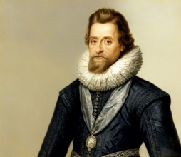 James VI and I, James Charles Stuart, 1566 – 1625, King of England, Scotland and Ireland, digitally