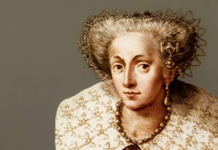 Anne of Denmark, 1574 - 1619, wife of James VI and I, James Charles Stuart, 1566 – 1625, King of