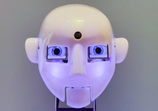 Humanoid robot head, artificial intelligence, Germany
