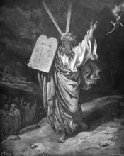 Moses descends from Mount Sinai, story, exodus, second book of Moses, chapter 19, verse 25, Bible,