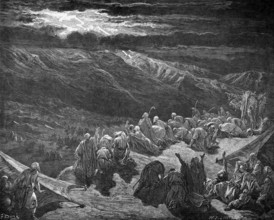 The third day on Mount Sinai, story, exodus, Second Book of Moses, chapter 19, verse 16, Bible, Old