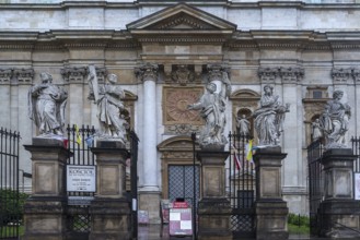 Sacred sculpture in front of St. Peter and Paul Church, Krakow, Poland