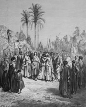 First book of Moses, chapter 33, verse 4, reconciliation of Jacob with Esau, Esau runs to meet him,