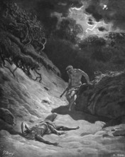 First book of Moses, chapter 4, verse 8, Bible, Cain tells his brother Abel, Old Testament,