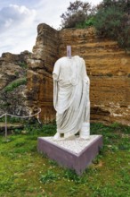 Headless statue, Togati statue, male figure in toga, Roman upper class, marble statue, Valley of