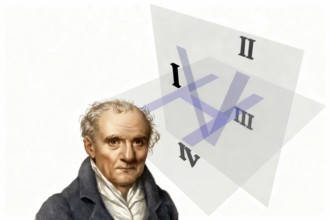 Gaspard Monge, Comte de Péluse, 1746 – 1818, French mathematician, modern orthographic projection,