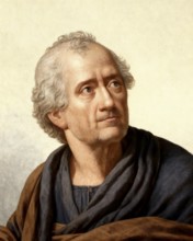 Portrait of Friedrich Gottlieb Klopstock, 1724 - 1803, German poet, digitally edited