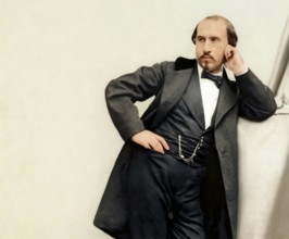 Portrait of Gabriel Urbain Fauré, 1845 – 1924, French composer, digitally edited according to a