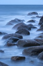 Evening on the chalk coast in Jasmund National Park, FelSs, Baltic Sea, Rügen, Lohme,